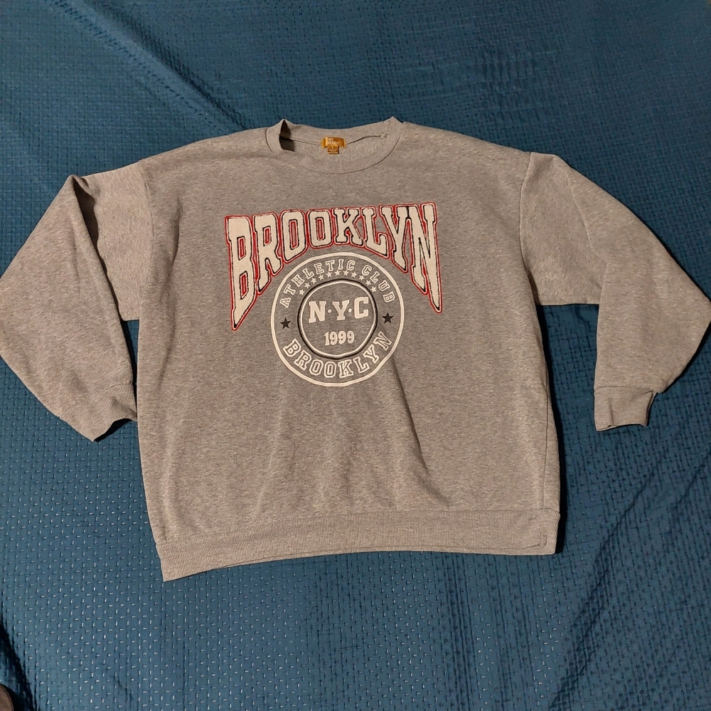 Brooklyn NYC 1999 Gray Men's Crewneck Sweater